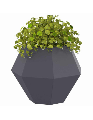 Fioriera Antracite 50 x 50 x 40 cm Acciaio