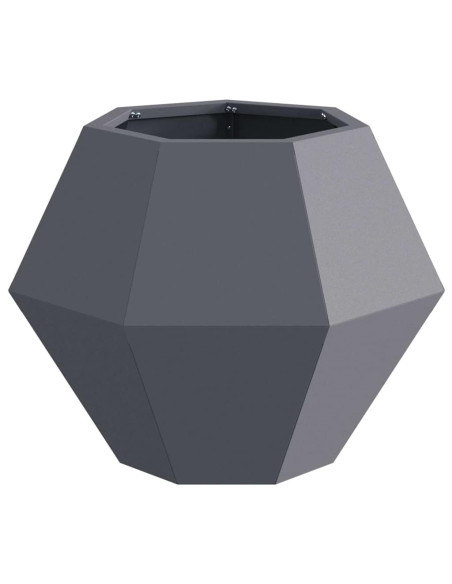 Fioriera Antracite 50 x 50 x 40 cm Acciaio