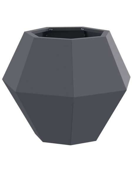 Fioriera 2 pcs Antracite 50 x 50 x 40 cm Acciaio