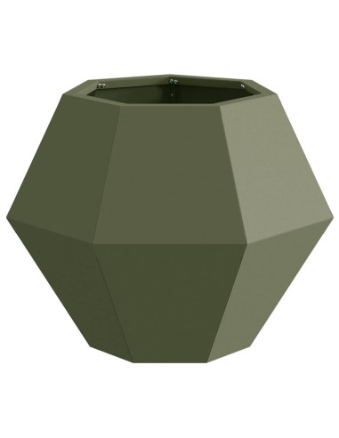 Fioriera Verde oliva 50 x 50 x 40 cm Acciaio