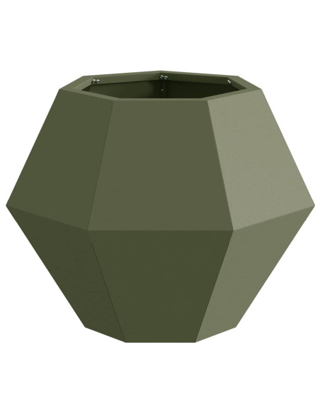 Fioriera Verde oliva 50 x 50 x 40 cm Acciaio