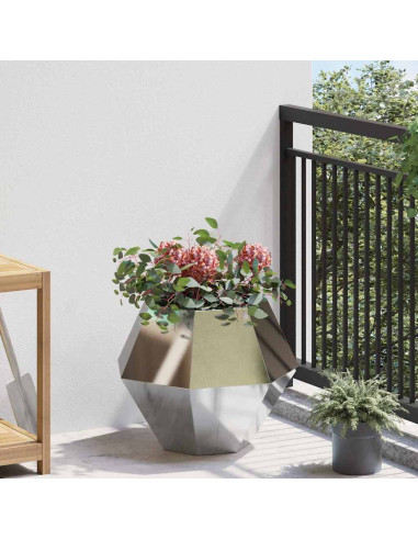 Fioriera Argento 50 x 50 x 40 cm Acciaio inossidabile