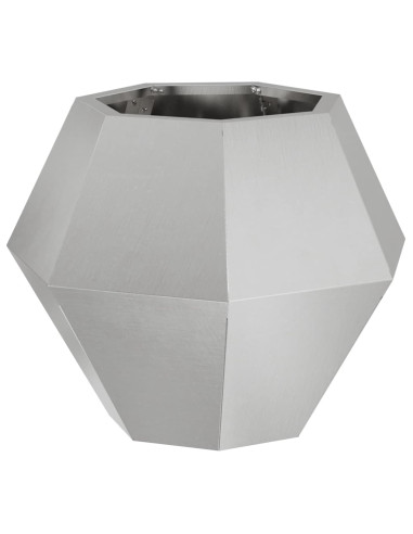 Fioriera 2 pcs Argento 50 x 50 x 40 cm Acciaio inossidabile