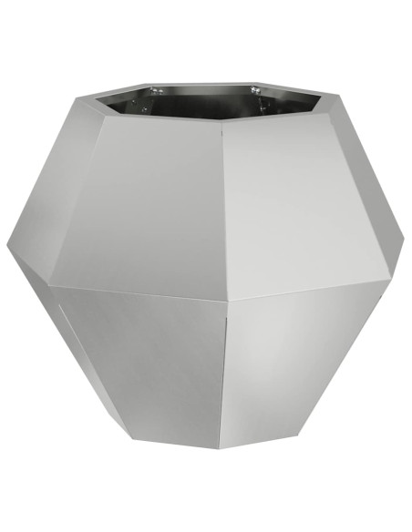 Fioriera Argento 50 x 50 x 40 cm Acciaio zincato