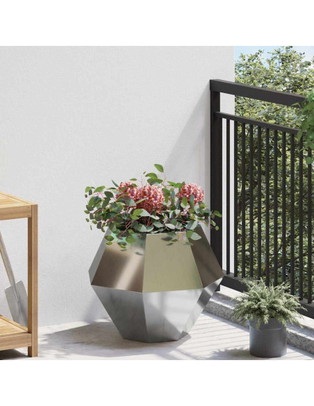 Fioriera Argento 50 x 50 x 40 cm Acciaio zincato