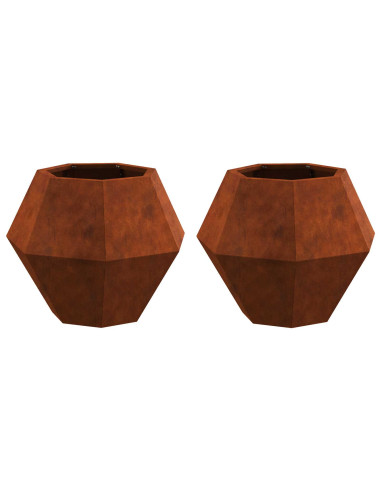 Fioriera 2 pcs Ruggine 50 x 50 x 40 cm