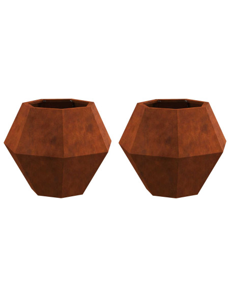 Fioriera 2 pcs Ruggine 50 x 50 x 40 cm