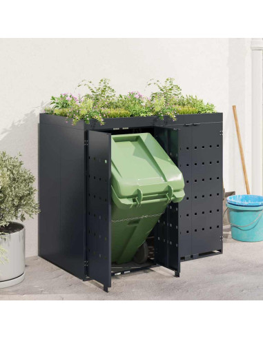 Contenitore per Rifiuti per 2 Bidoni Antracite