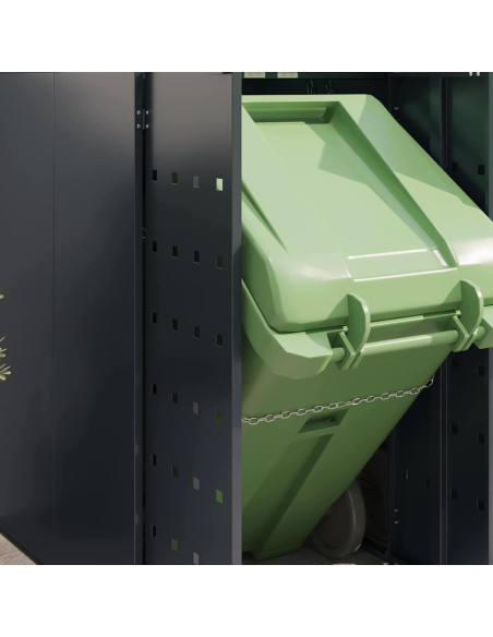 Contenitore per Rifiuti per 3 Bidoni Antracite
