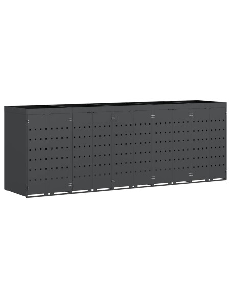 Contenitore per Rifiuti per 5 Bidoni Antracite