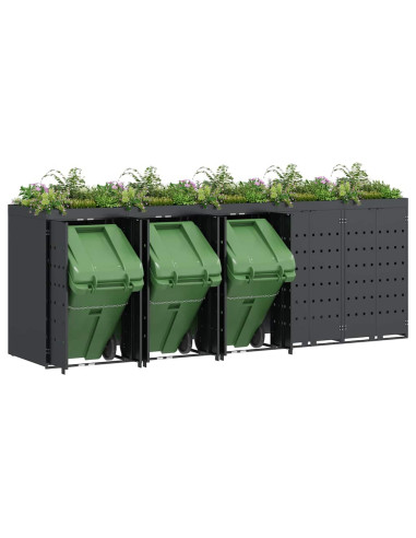 Contenitore per Rifiuti per 5 Bidoni Antracite