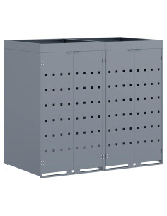 Contenitore per Rifiuti per 2 Bidoni Grigio chiaro 2