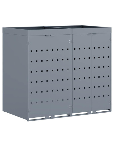 Contenitore per Rifiuti per 2 Bidoni Grigio chiaro