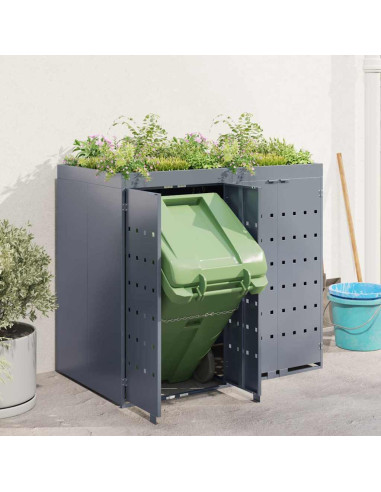 Contenitore per Rifiuti per 2 Bidoni Grigio chiaro