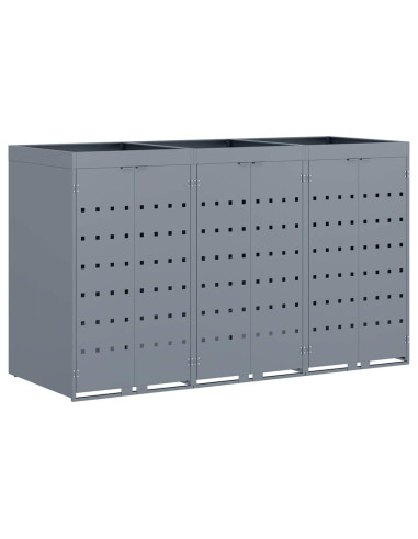 Contenitore per Rifiuti per 3 Bidoni Grigio chiaro