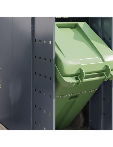 Contenitore per Rifiuti per 3 Bidoni Grigio chiaro