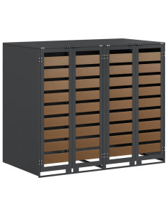 Contenitore per Rifiuti per 3 Bidoni 340 x 77.5 x 115.5 cm 2
