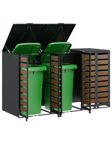Contenitore per Rifiuti per 3 Bidoni 340 x 77.5 x 115.5 cm