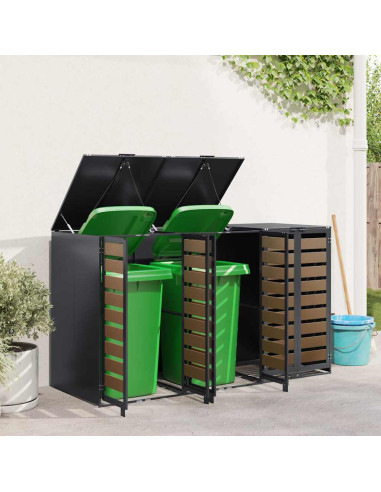 Contenitore per Rifiuti per 3 Bidoni 340 x 77.5 x 115.5 cm