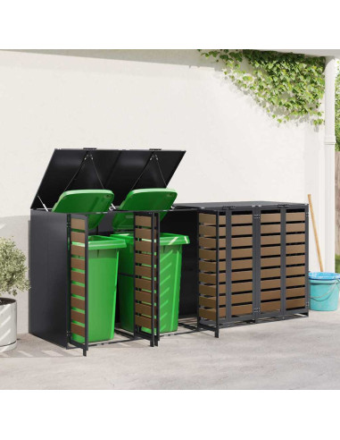 Contenitore per Rifiuti per 3 Bidoni 340 x 77.5 x 115.5 cm