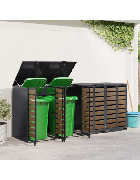 Contenitore per Rifiuti per 3 Bidoni 340 x 77.5 x 115.5 cm