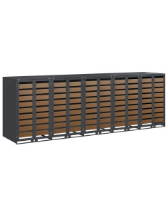 Contenitore per Rifiuti per 3 Bidoni 340 x 77.5 x 115.5 cm 2