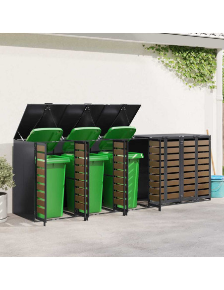 Contenitore per Rifiuti per 3 Bidoni 340 x 77.5 x 115.5 cm