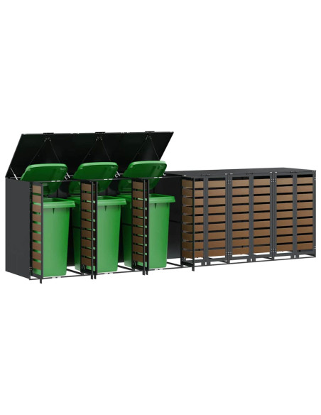 Contenitore per Rifiuti per 3 Bidoni 340 x 77.5 x 115.5 cm