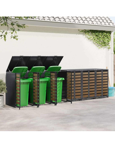 Contenitore per Rifiuti per 3 Bidoni 340 x 77.5 x 115.5 cm
