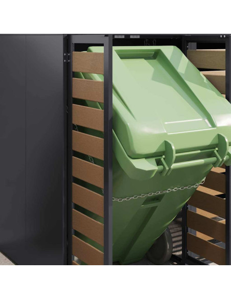 Contenitore per Rifiuti per 3 Bidoni 340 x 77.5 x 115.5 cm