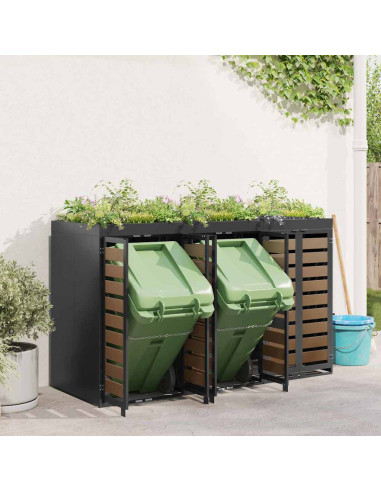 Contenitore per Rifiuti per 3 Bidoni 340 x 77.5 x 115.5 cm