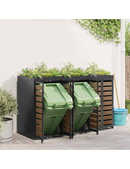 Contenitore per Rifiuti per 3 Bidoni 340 x 77.5 x 115.5 cm