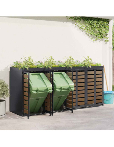 Contenitore per Rifiuti per 3 Bidoni 340 x 77.5 x 115.5 cm