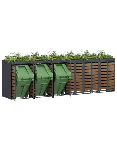 Contenitore per Rifiuti per 3 Bidoni 340 x 77.5 x 115.5 cm