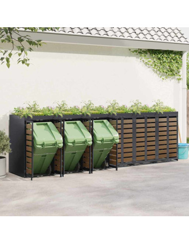 Contenitore per Rifiuti per 3 Bidoni 340 x 77.5 x 115.5 cm