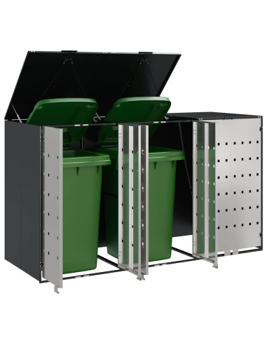 Contenitore per Rifiuti per 3 Bidoni 340 x 77.5 x 115.5 cm