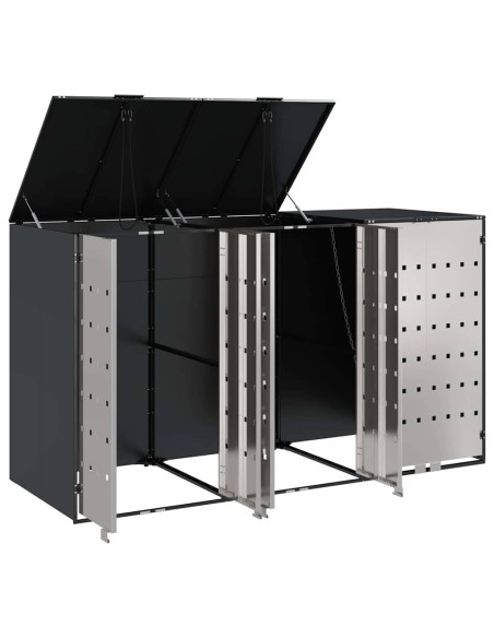 Contenitore per Rifiuti per 3 Bidoni 340 x 77.5 x 115.5 cm