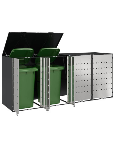 Contenitore per Rifiuti per 3 Bidoni 340 x 77.5 x 115.5 cm