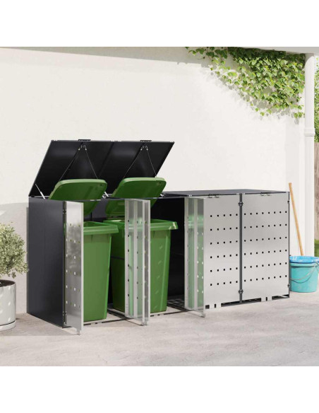 Contenitore per Rifiuti per 3 Bidoni 340 x 77.5 x 115.5 cm