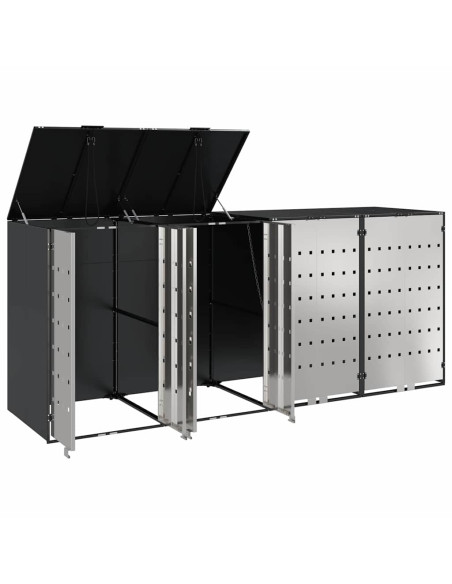 Contenitore per Rifiuti per 3 Bidoni 340 x 77.5 x 115.5 cm
