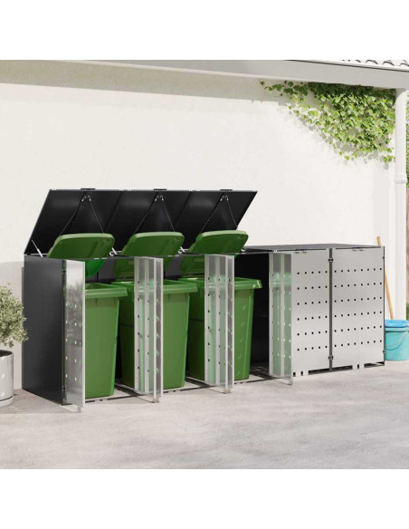 Contenitore per Rifiuti per 3 Bidoni 340 x 77.5 x 115.5 cm