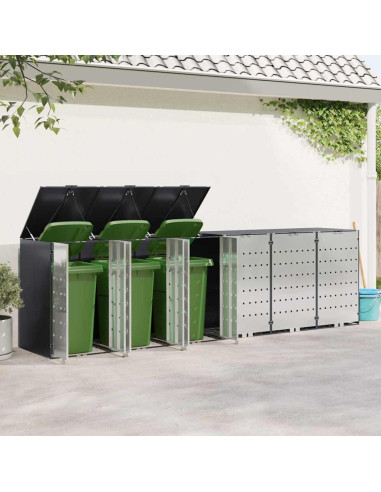 Contenitore per Rifiuti per 3 Bidoni 340 x 77.5 x 115.5 cm