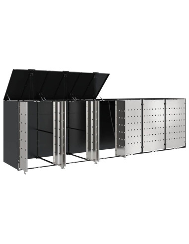 Contenitore per Rifiuti per 3 Bidoni 340 x 77.5 x 115.5 cm