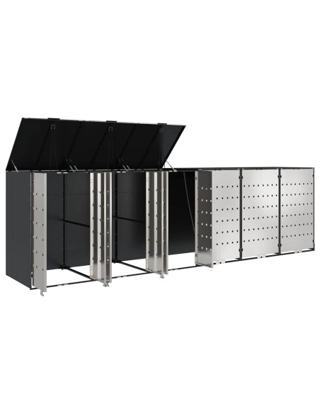 Contenitore per Rifiuti per 3 Bidoni 340 x 77.5 x 115.5 cm