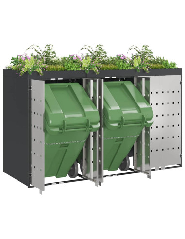 Contenitore per Rifiuti per 3 Bidoni 340 x 77.5 x 115.5 cm