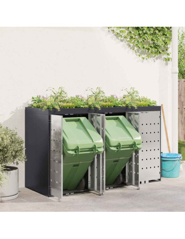 Contenitore per Rifiuti per 3 Bidoni 340 x 77.5 x 115.5 cm