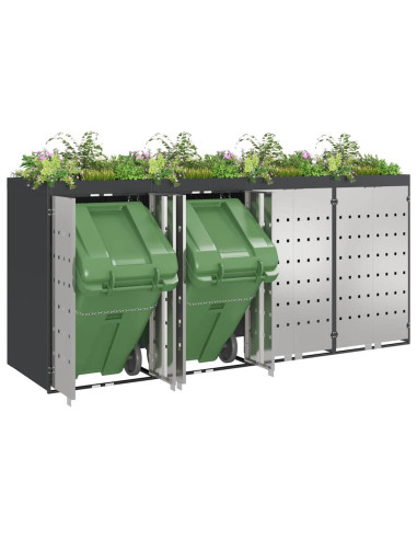 Contenitore per Rifiuti per 3 Bidoni 340 x 77.5 x 115.5 cm