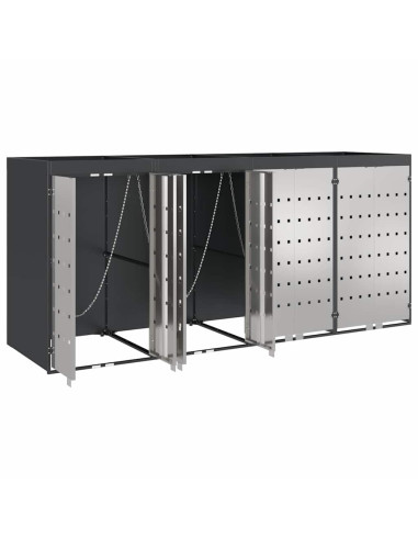 Contenitore per Rifiuti per 3 Bidoni 340 x 77.5 x 115.5 cm