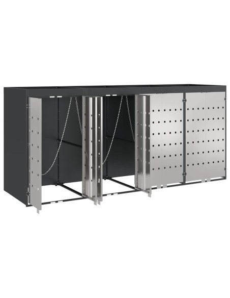 Contenitore per Rifiuti per 3 Bidoni 340 x 77.5 x 115.5 cm