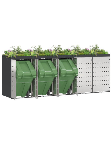 Contenitore per Rifiuti per 3 Bidoni 340 x 77.5 x 115.5 cm